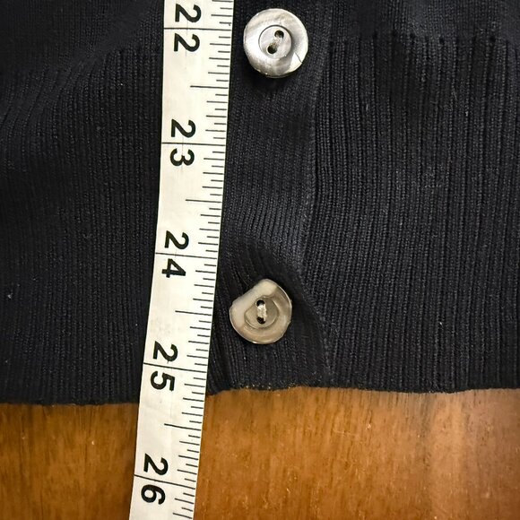 Maria Di Ripabianca Cardigan Short Sleeve- Twin Sweater Set Black Sz 8 - Picture 5 of 14